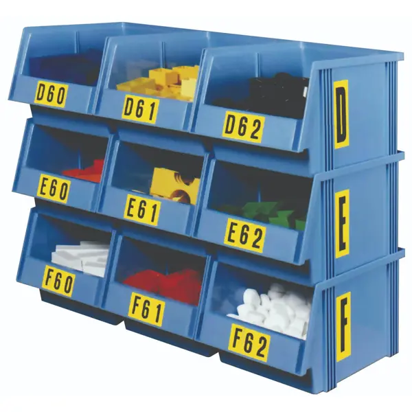 Samolepicí číslice – znak 0-9, žlutý podklad, 12 znaků na kartě