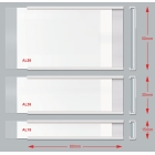 Samolepicí držák regálových štítků, typ C – 15×80 mm, balení 100 ks