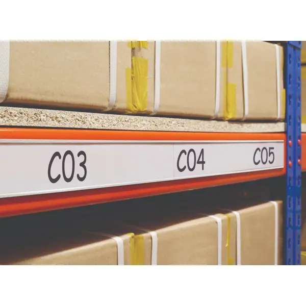 Samolepicí držák regálových štítků, typ C – 50×80 mm, balení 100 ks