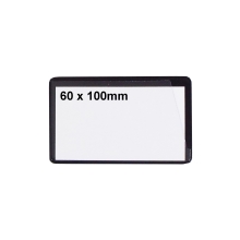 Samolepicí kapsy na štítky – černé, 60×100 mm, balení 100 ks