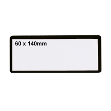 Samolepicí kapsy na štítky – černé, 60×140 mm, balení 100 ks
