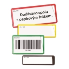 Samolepicí kapsy na štítky – červená, 30×100 mm, balení 100 ks