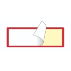 Samolepicí kapsy na štítky – červená, 30×100 mm, balení 100 ks