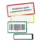 Samolepicí kapsy na štítky – červená, 30×100 mm, balení 100 ks