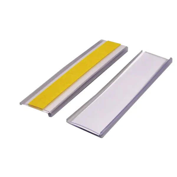 Samolepicí lišta, držák regálových štítků, typ V – 25×100 mm, balení 100 ks