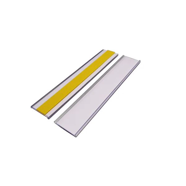 Samolepicí lišta, držák regálových štítků, typ V – 25×200 mm, balení 50 ks