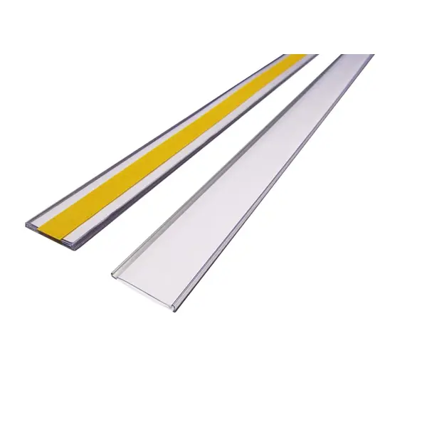 Samolepicí lišta, držák regálových štítků, typ V – 38 mm × 1 m, balení 10 ks