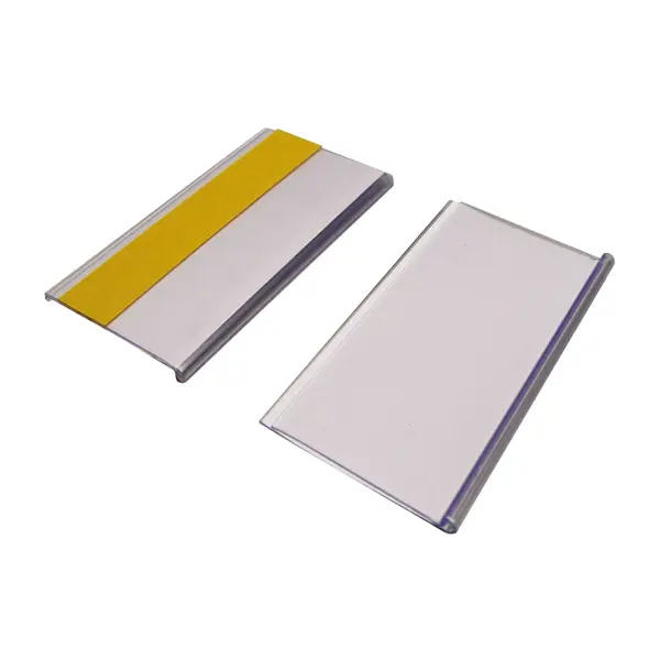 Samolepicí lišta, držák regálových štítků, typ V – 54×100 mm, balení 100 ks