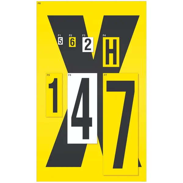 Samolepicí písmena – znak 