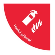 Samolepicí plošné protiskluzové značení (čtvrtkruh), 