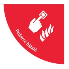 Samolepicí plošné protiskluzové značení (čtvrtkruh), 