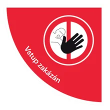 Samolepicí plošné protiskluzové značení (čtvrtkruh), 