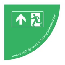 Samolepicí plošné protiskluzové značení (čtvrtkruh), 