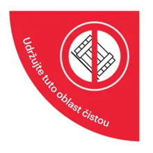 Samolepicí plošné protiskluzové značení (čtvrtkruh), 