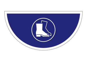 Samolepící plošné protiskluzové značení (půlkruh) – Použijte ochranu nohou