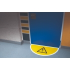 Samolepicí plošné protiskluzové značení (půlkruh), použijte ochranu nohou – luminiscenční PVC, 750x375 mm