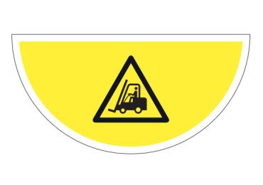 Samolepící plošné protiskluzové značení (půlkruh) – Pozor vysokozdvižný vozík