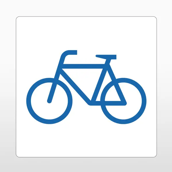 Samolepicí protiskluzové značení na vozovky, kolo – PVC, bílá, 600×600 mm