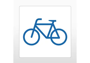 Samolepící protiskluzové značení na vozovky – PVC, Kolo, bílá