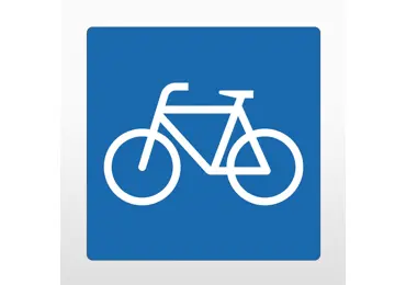 Samolepící protiskluzové značení na vozovky – PVC, Kolo, modrá