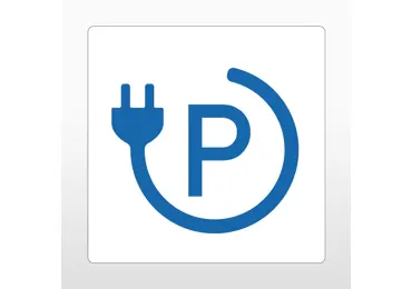 Samolepící protiskluzové značení na vozovky – PVC, Nabíjecí stanice 1, bílá