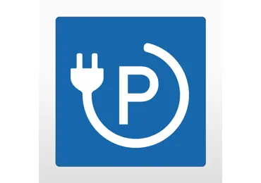 Samolepící protiskluzové značení na vozovky – PVC, Nabíjecí stanice 1, modrá