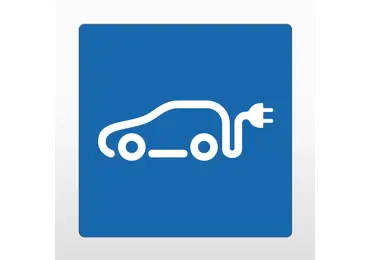 Samolepící protiskluzové značení na vozovky – PVC, Nabíjecí stanice 2, modrá