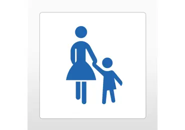 Samolepící protiskluzové značení na vozovky – PVC, Rodina, bílá