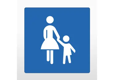 Samolepící protiskluzové značení na vozovky – PVC, Rodina, modrá