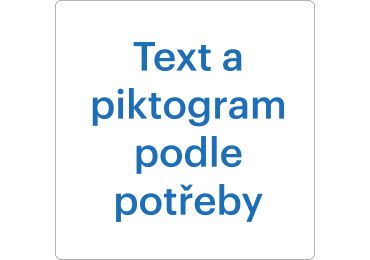 Samolepící protiskluzové značení na vozovky – PVC, Text a piktogram dle potřeby, bílá