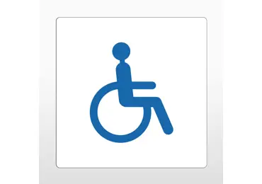 Samolepící protiskluzové značení na vozovky – PVC, Uživatelé invalidního vozíku, bílá