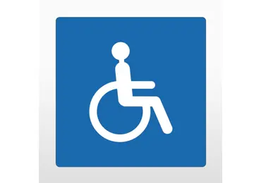 Samolepící protiskluzové značení na vozovky – PVC, Uživatelé invalidního vozíku, modrá