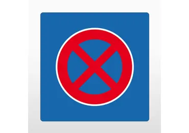 Samolepící protiskluzové značení na vozovky – PVC, Zákaz zastavení, modrá 