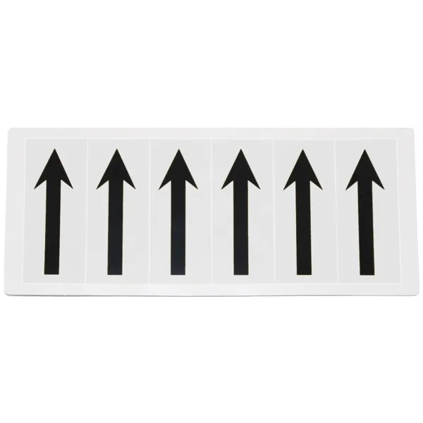 Samolepicí šipky – bílý podklad, 6 znaků na kartě