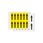 Samolepicí šipky – bílý podklad, 6 znaků na kartě
