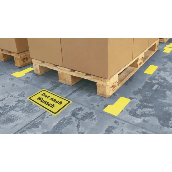 Samolepicí značení skladovacích míst – polykarbonát, žluto-černá, 300×100 mm