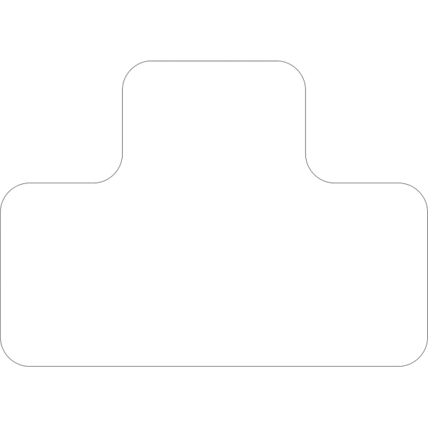 Samolepicí značení umístění palet s potiskem WT-5210, tvar ''T'' – polyester, bílá, 125×175×75 mm, balení 10ks