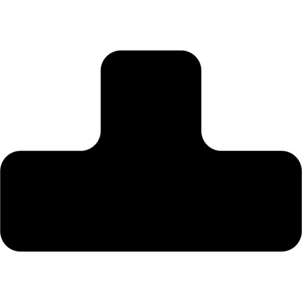 Samolepicí značení umístění palet s potiskem WT-5210, tvar ''T'' – polyester, černá, 100×150×50 mm, balení 10 ks