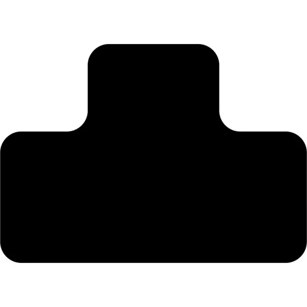 Samolepicí značení umístění palet s potiskem WT-5210, tvar ''T'' – polyester, černá, 125×175×75 mm, balení 10 ks