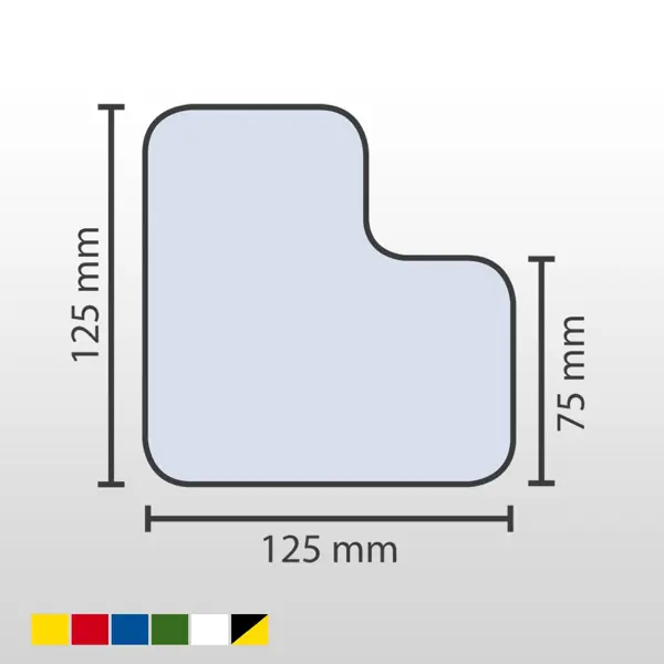 Samolepicí značení umístění palet s potiskem WT-7110, tvar 