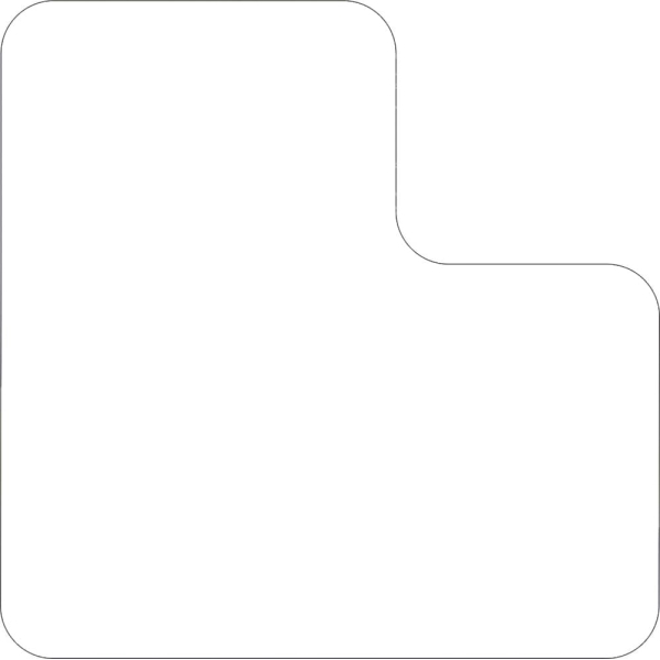 Samolepicí značení umístění palet s potiskem WT-7110, tvar ''L'' – polykarbonát, bílá, 125×125×75 mm, balení 10ks
