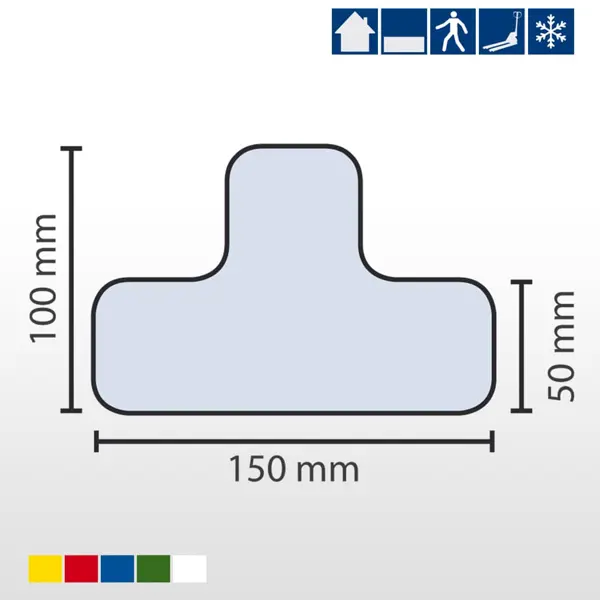 Samolepicí značení umístění palet s potiskem WT-7110, tvar 