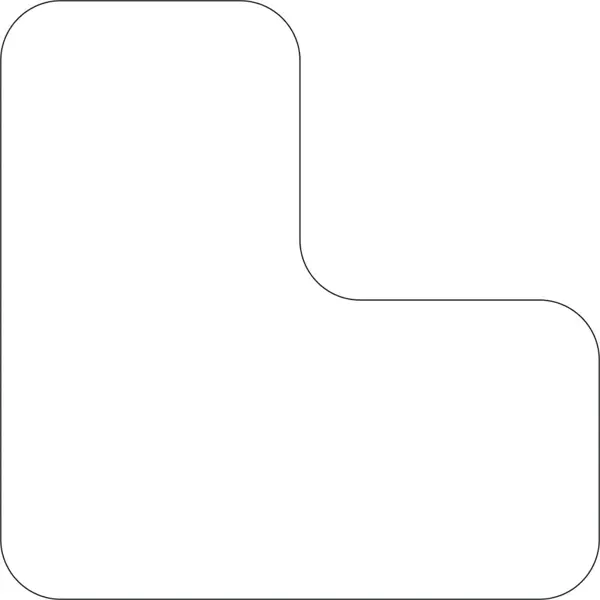 Samolepicí značení umístění palet WT-5110, tvar ''L'' – PVC, bílá, 100×100×50 mm, balení 25 ks