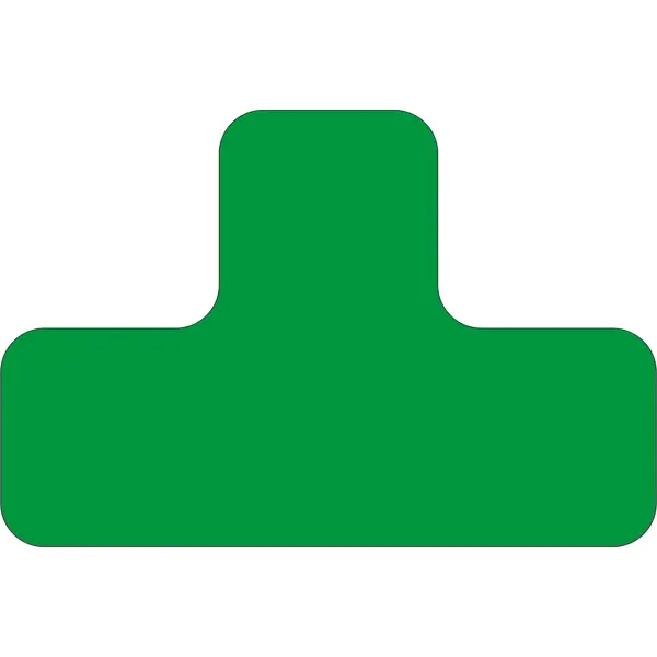 Samolepicí značení umístění palet WT-5110, tvar ''T'' – PVC, zelená, 100×150×50 mm, balení 25 ks