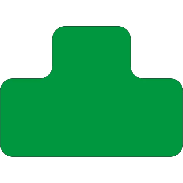 Samolepicí značení umístění palet WT-5110, tvar ''T'' – PVC, zelená, 125×175×75 mm, balení 25 ks