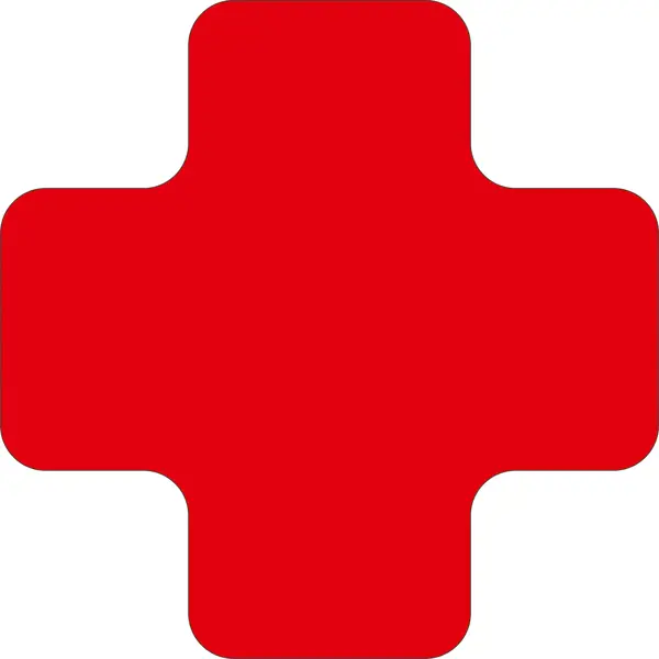 Samolepicí značení umístění palet WT-5110, tvar ''X'' – PVC, červená, 175×175×75 mm, balení 25 ks