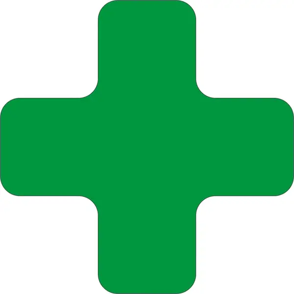 Samolepicí značení umístění palet WT-5110, tvar ''X'' – PVC, zelená, 150×150×50 mm, balení 25 ks
