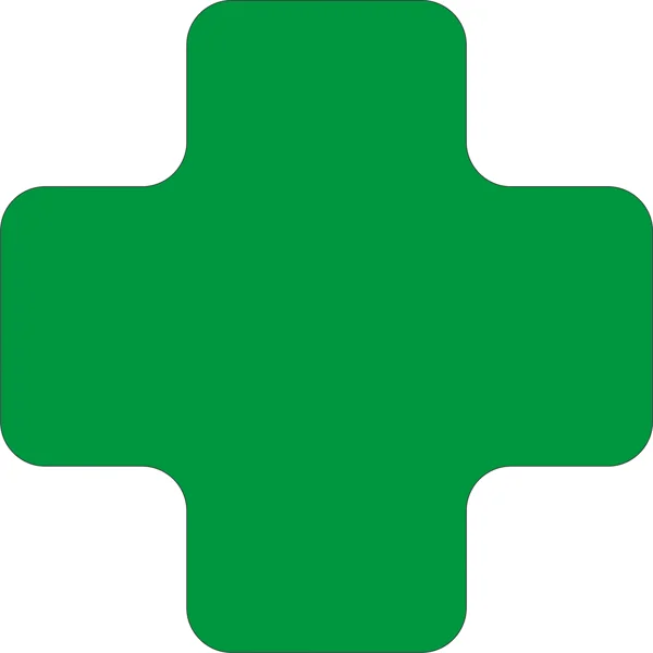 Samolepicí značení umístění palet WT-5110, tvar ''X'' – PVC, zelená, 175×175×75 mm, balení 25 ks