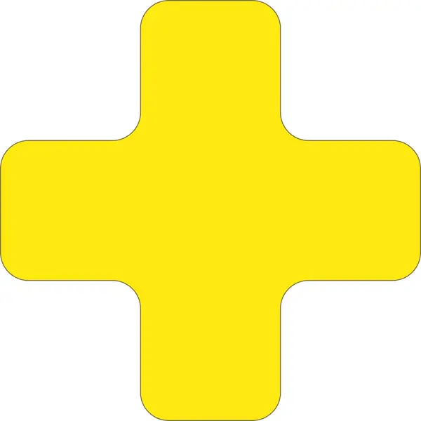 Samolepicí značení umístění palet WT-5110, tvar ''X'' – PVC, žlutá, 150×150×50 mm, balení 25 ks