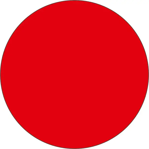 Samolepicí značení umístění palet WT-5210, tvar ''kruh'' – polyester, červená, pr. 75 mm, balení 25 ks